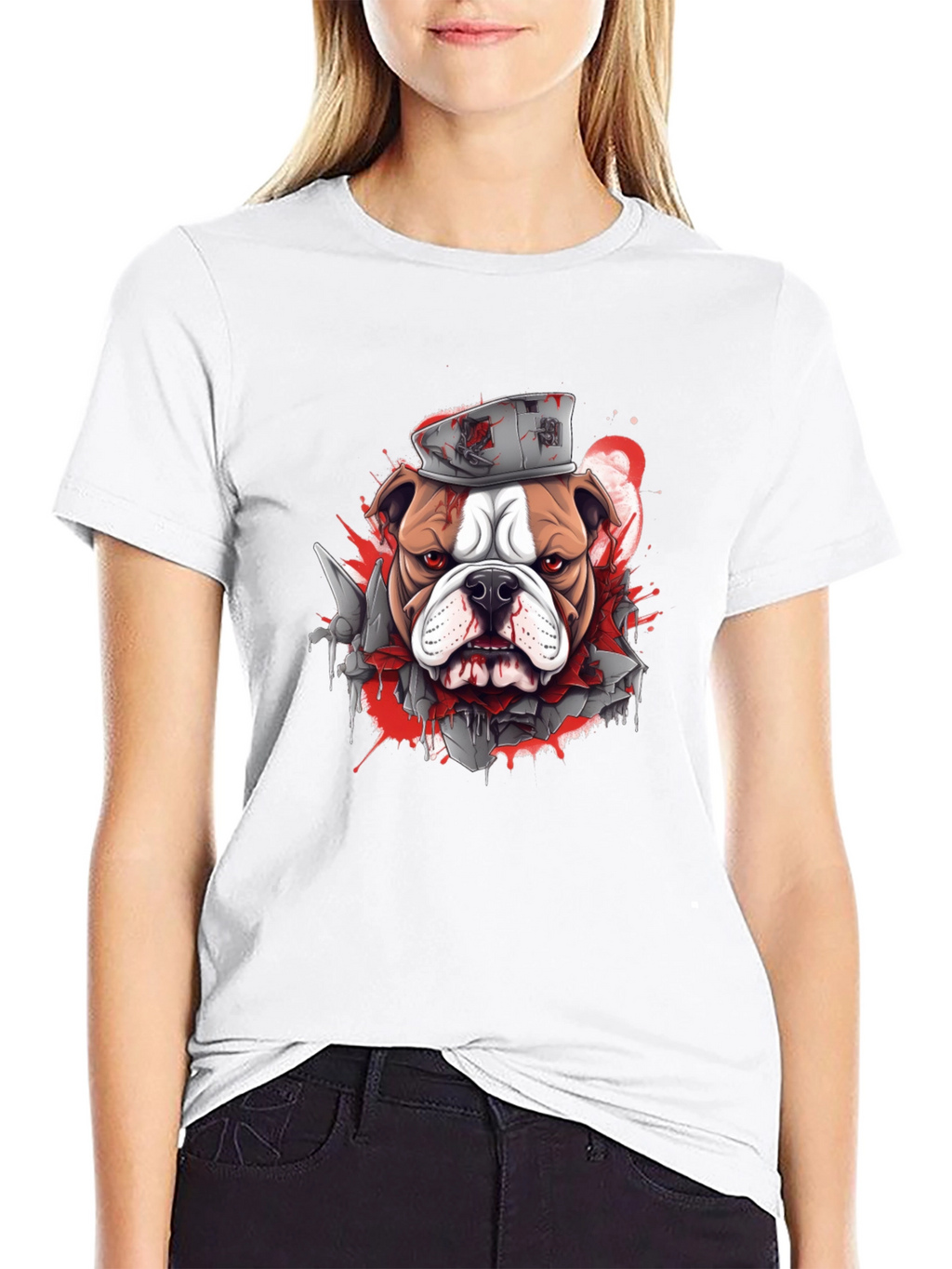 Bulldog Graphic Tee - Edgy Streetwear