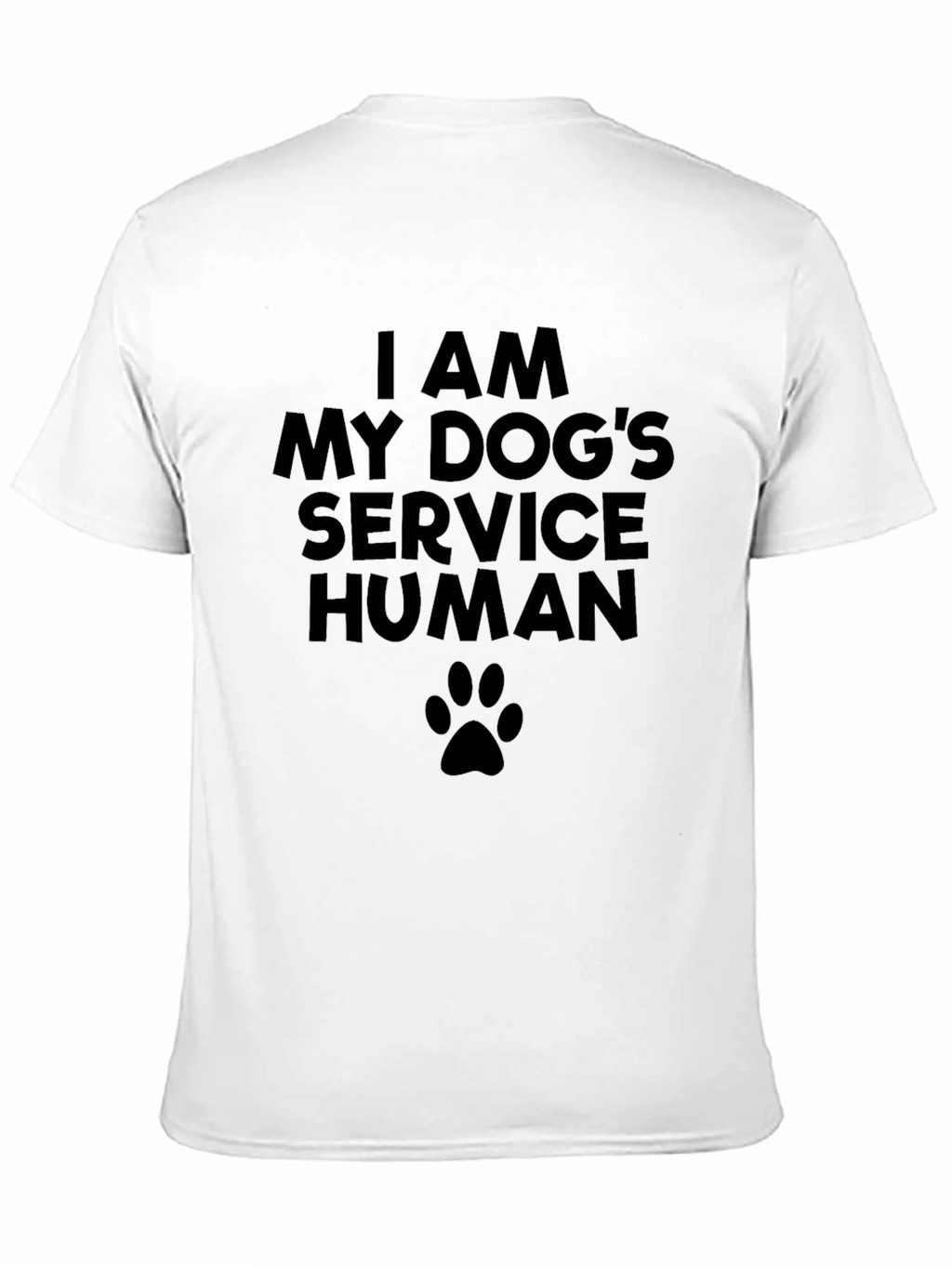 I Am My Dogs Service Human Black T-Shirt
