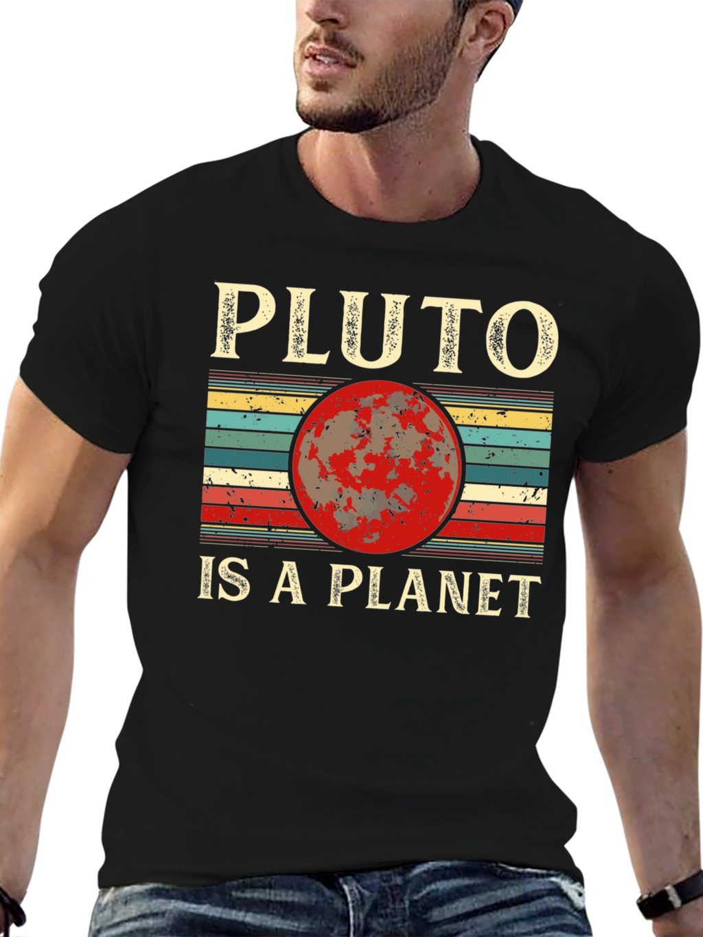 Pluto Is A Planet Retro Graphic Tee