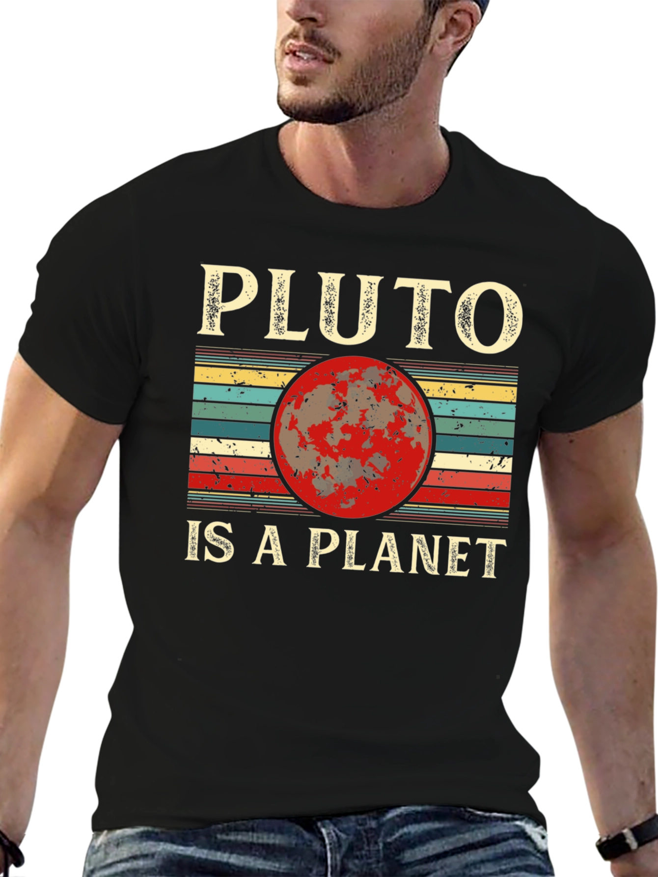 Pluto Is A Planet Retro Graphic Tee