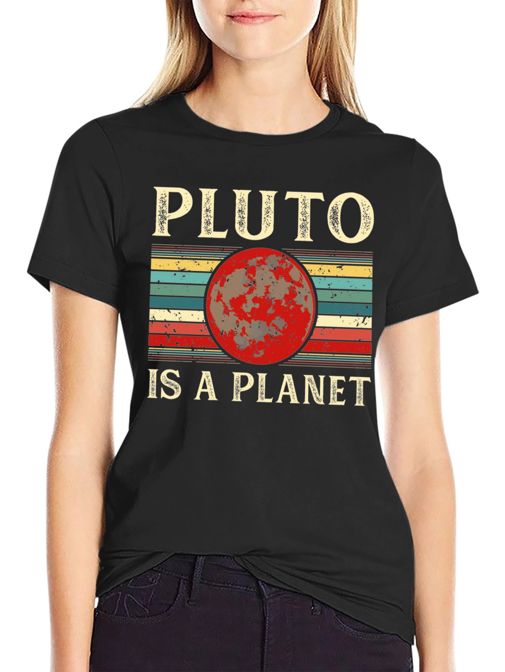 Pluto Is A Planet Retro Graphic Tee