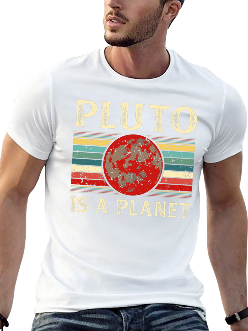 Pluto Is A Planet Retro Graphic Tee