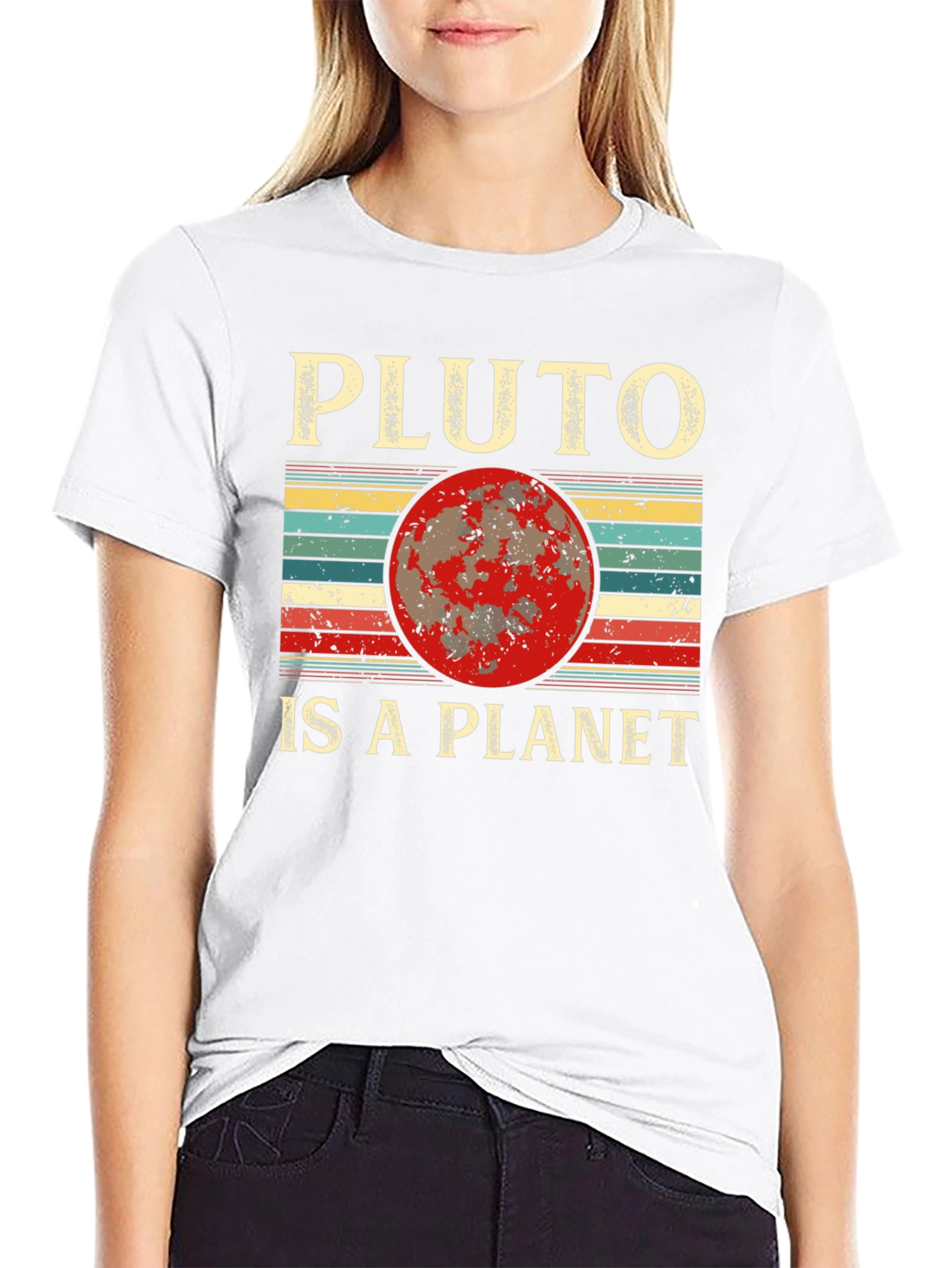 Pluto Is A Planet Retro Graphic Tee