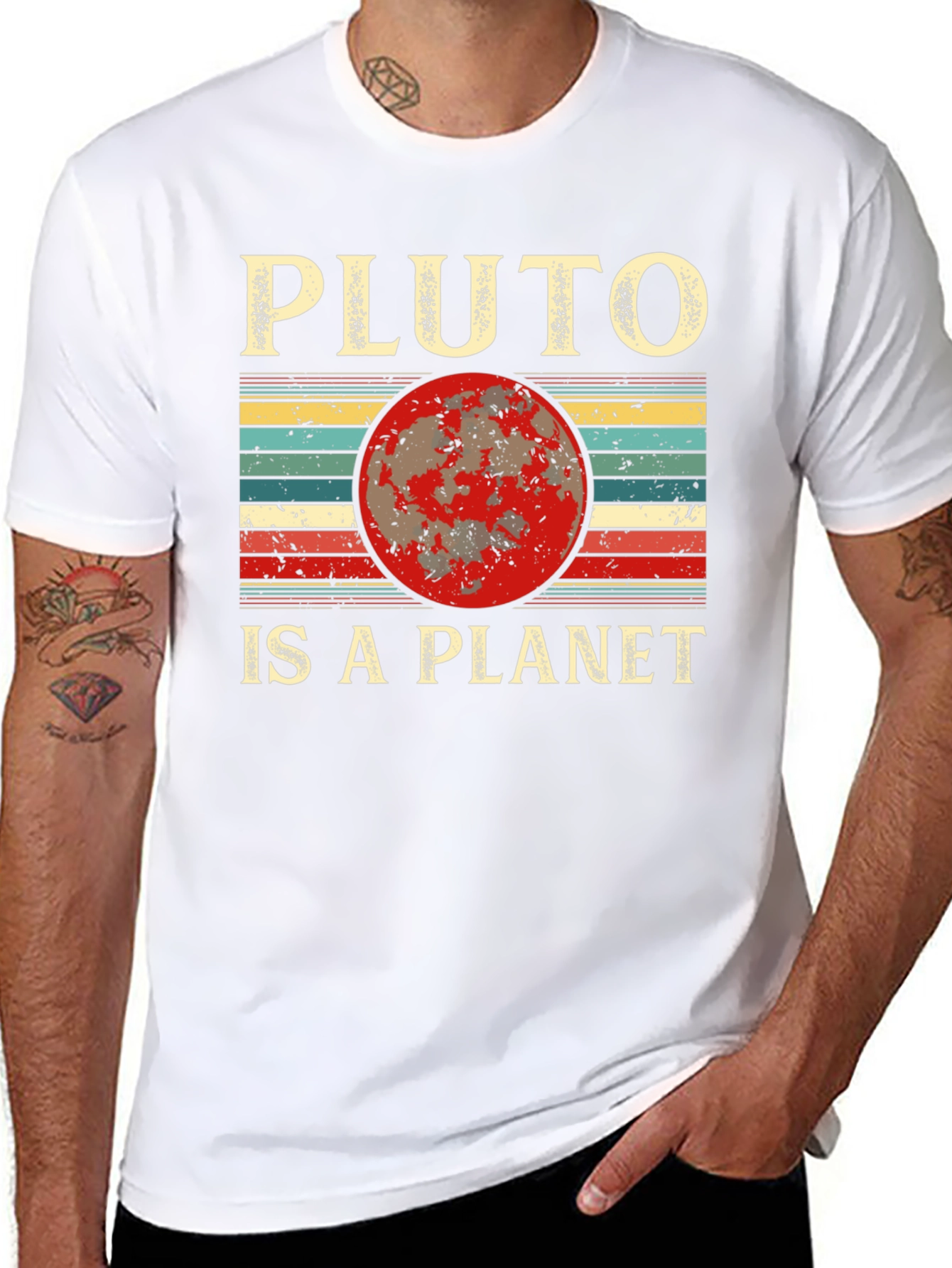 Pluto Is A Planet Retro Graphic Tee
