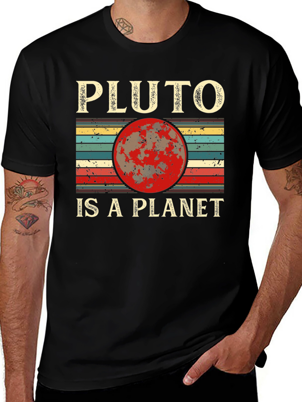 Pluto Is A Planet Retro Graphic Tee
