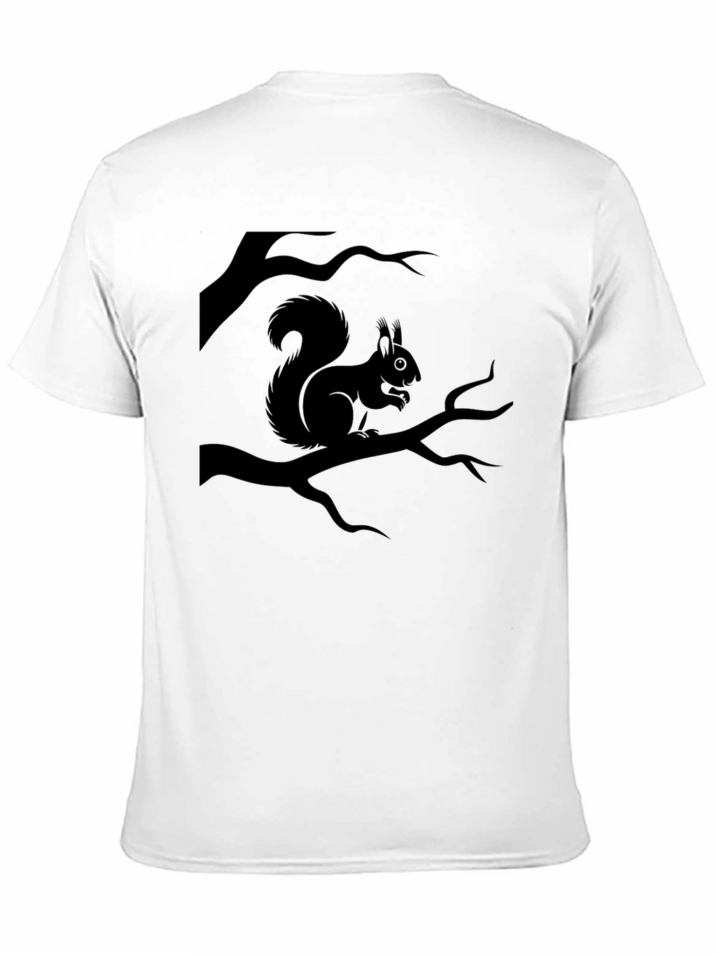 Black Squirrel Tree Branch Graphic Tee