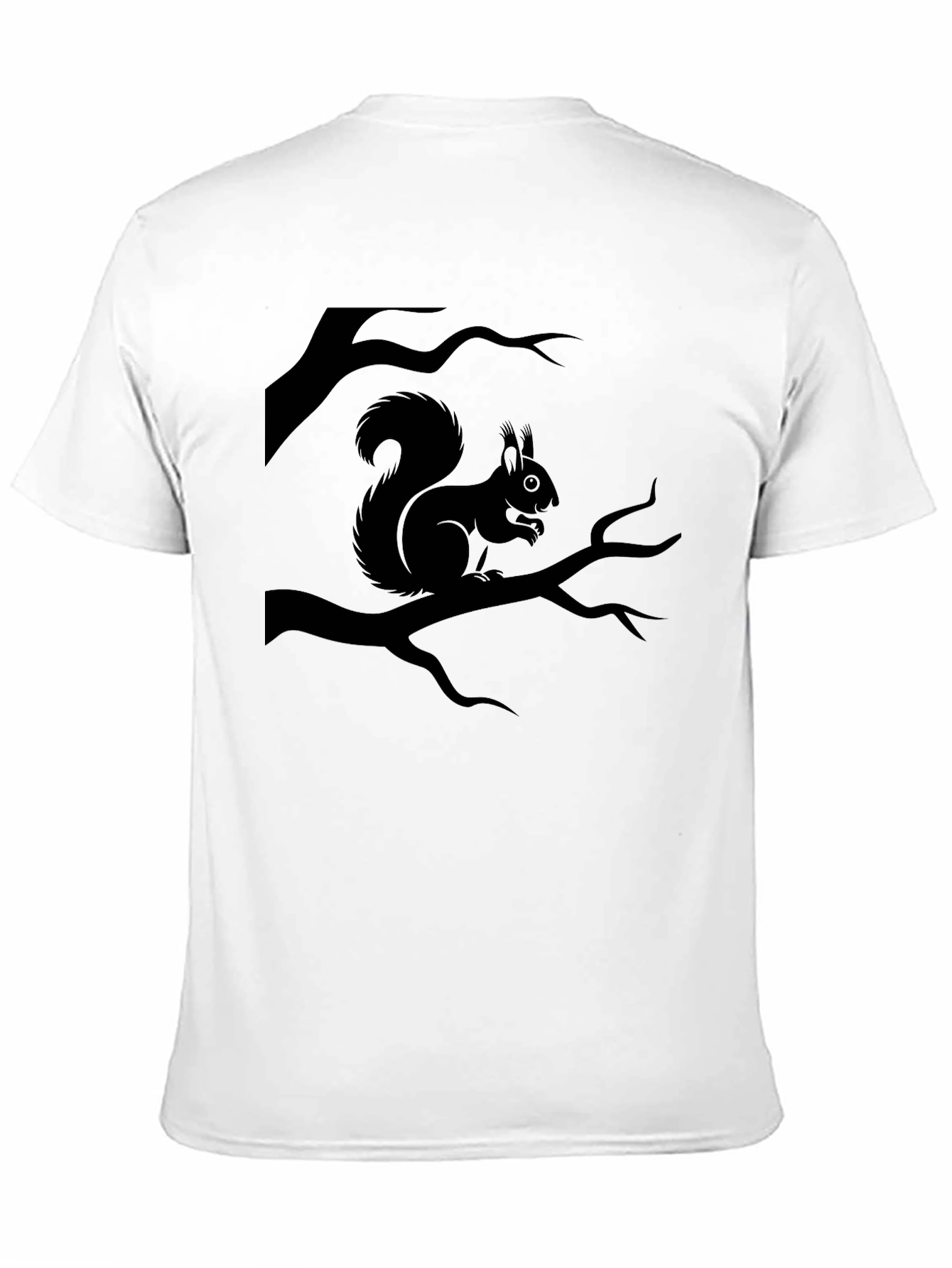 Black Squirrel Tree Branch Graphic Tee
