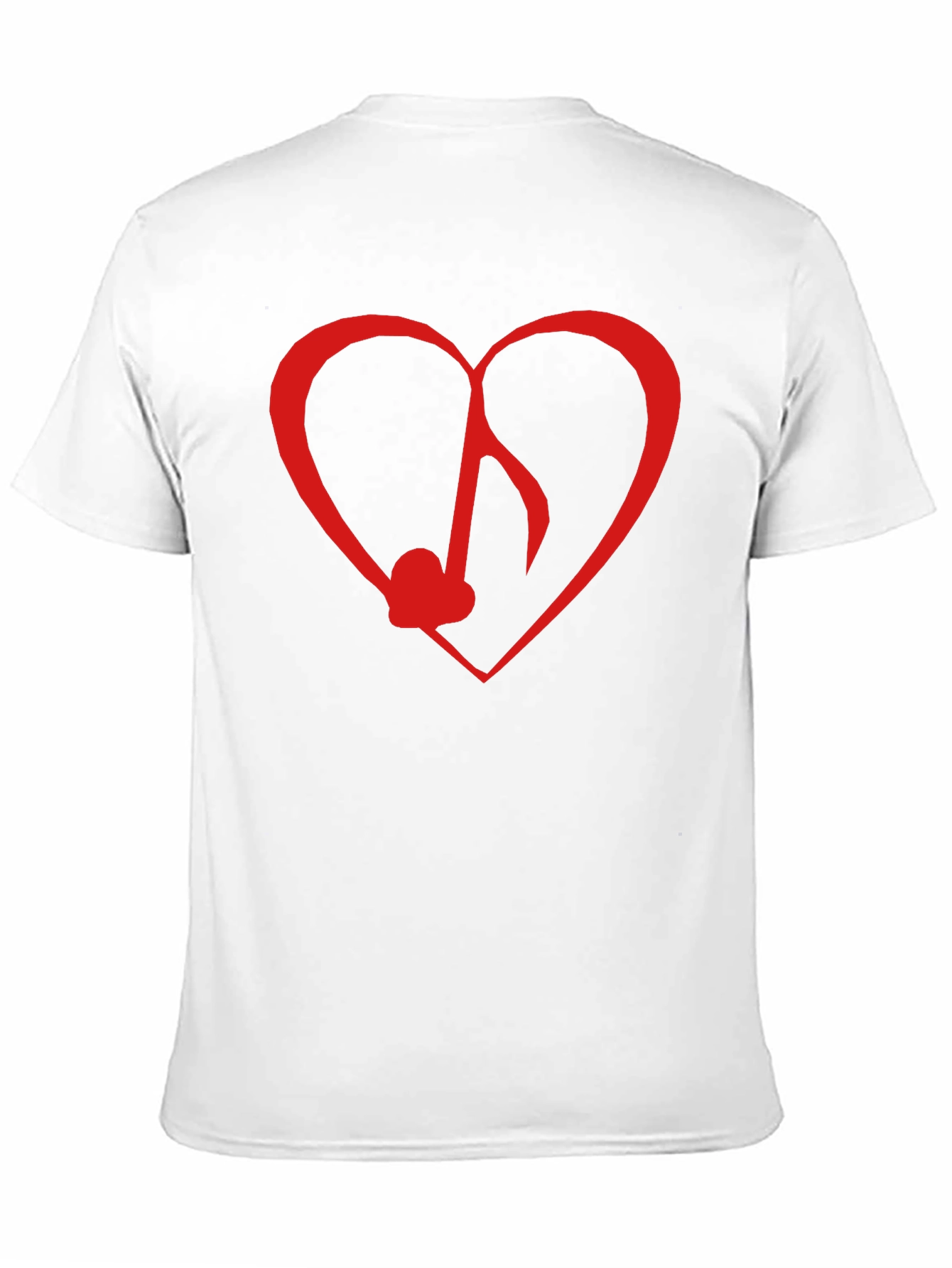 Heart Music Note Graphic Tee - Black