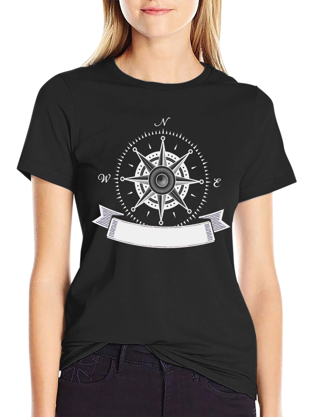 Compass Rose Graphic Tee - Black