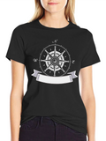 Compass Rose Graphic Tee - Black