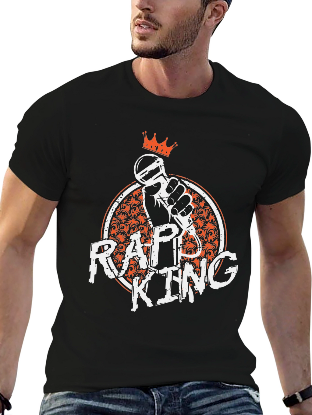 Rap King Graphic Tee - Black