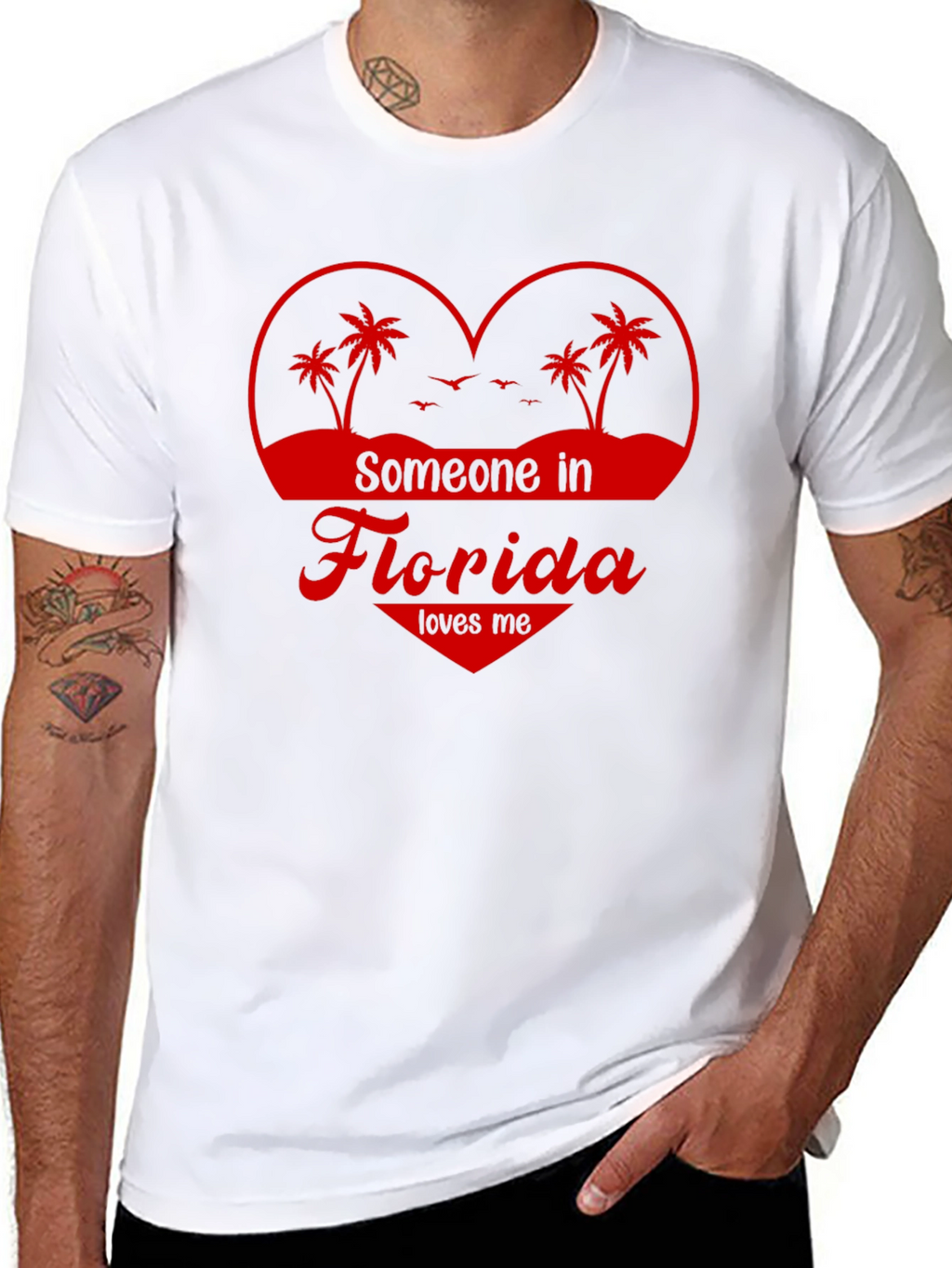 Florida Love Graphic Tee - Heart Design