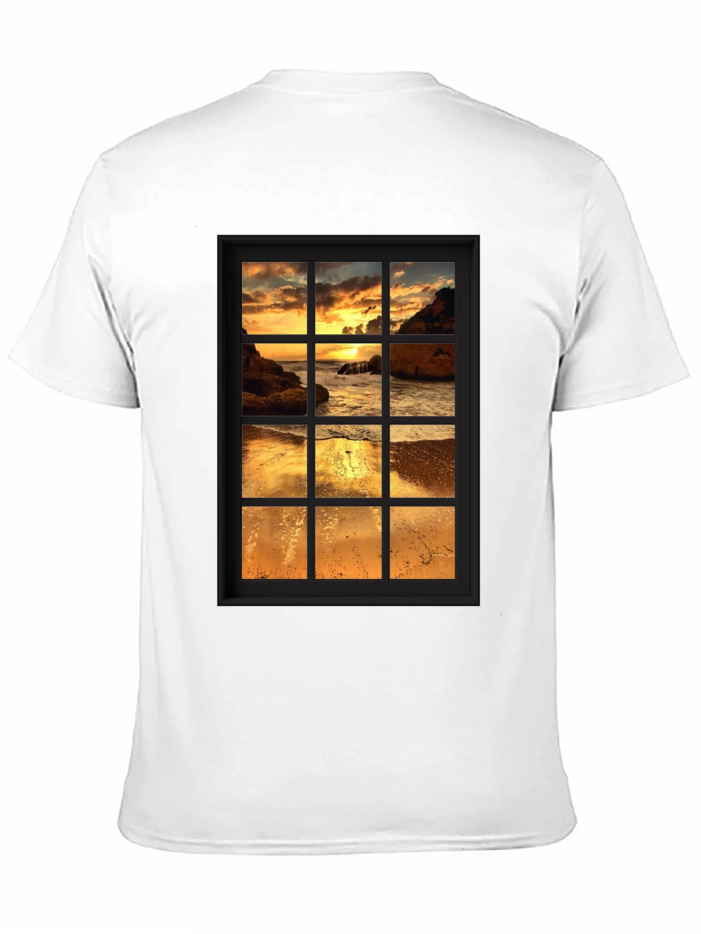 Sunset Window View Graphic Tee - Black