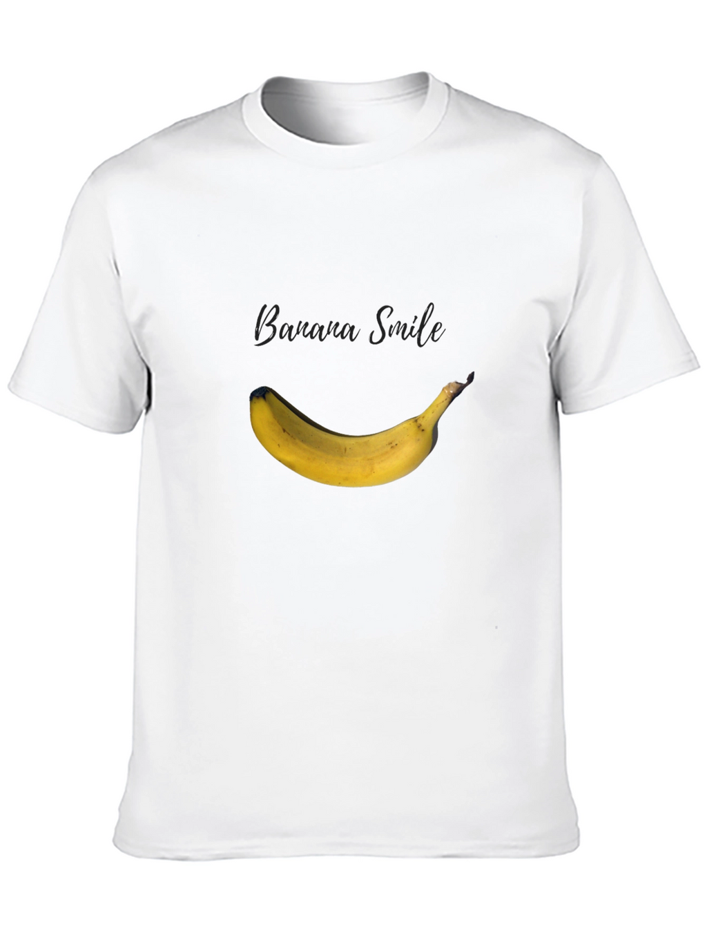 Banana Smile Graphic Black T-Shirt