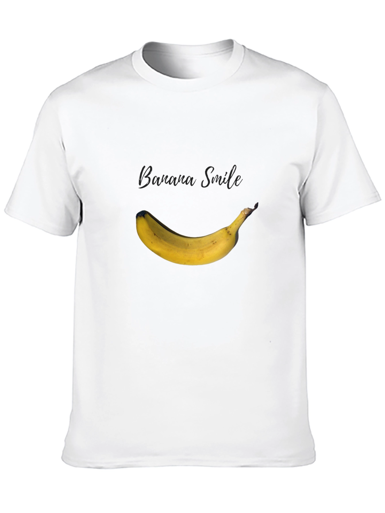 Banana Smile Graphic Black T-Shirt