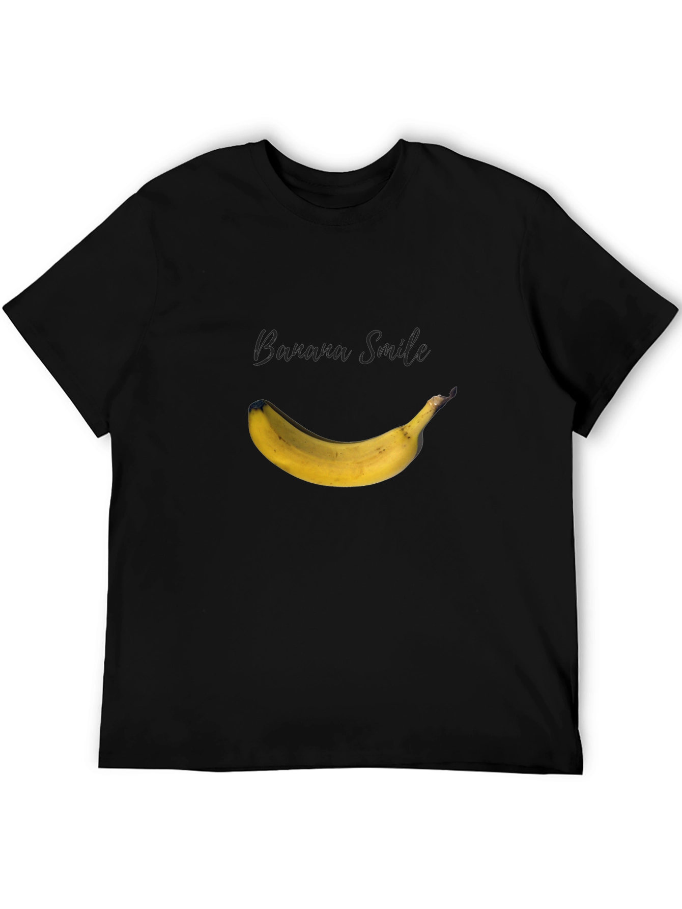 Banana Smile Graphic Black T-Shirt