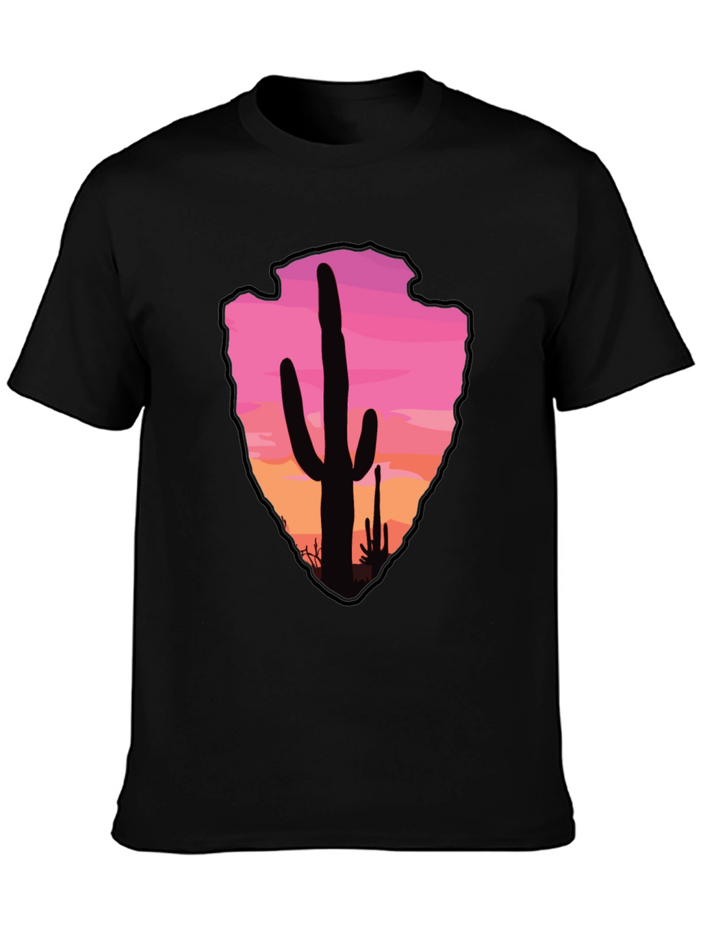 Cactus Arrowhead Sunset T-Shirt