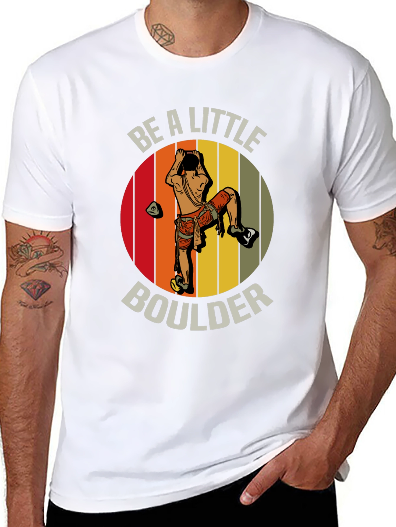 Be A Little Boulder T-Shirt - Climbing Graphic Tee