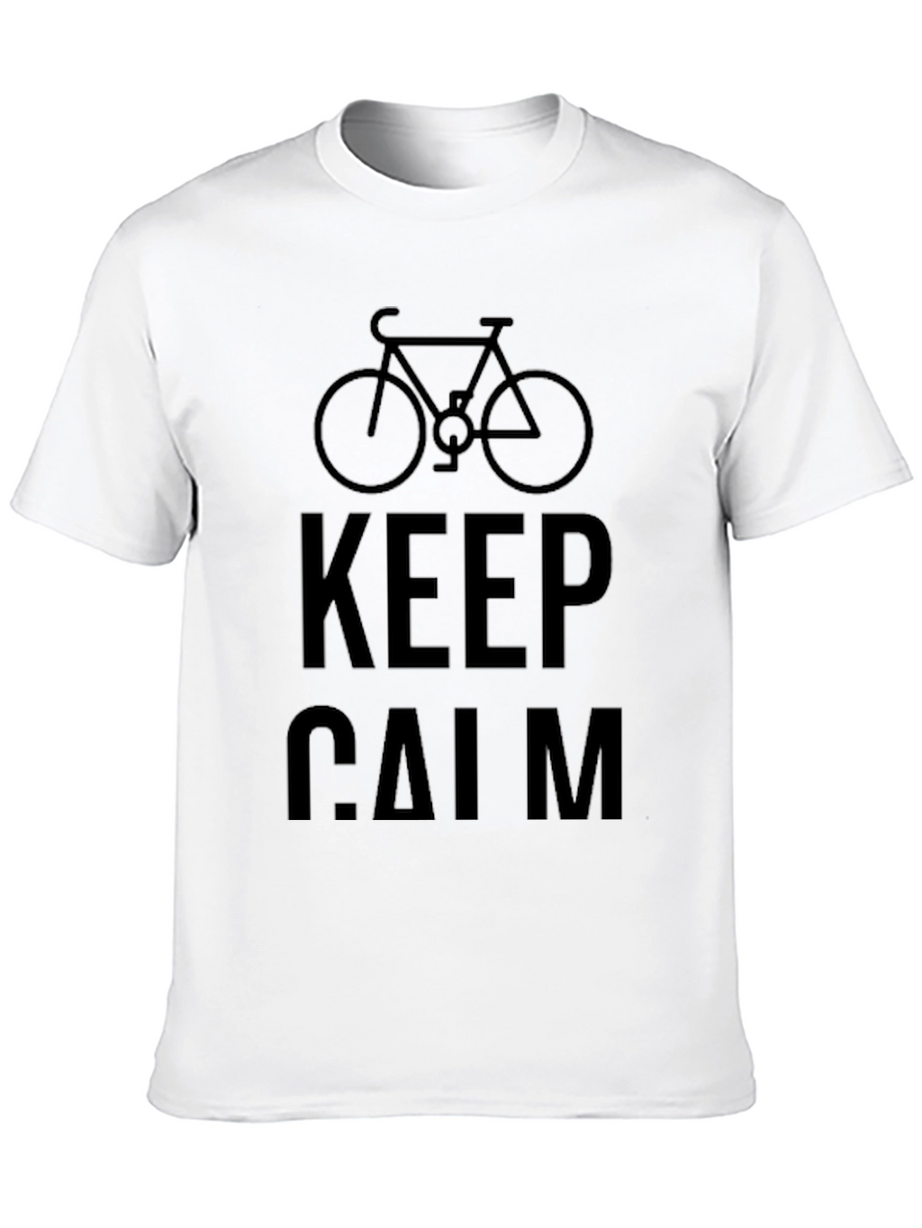 Keep Calm Bike Graphic T-Shirt - Black