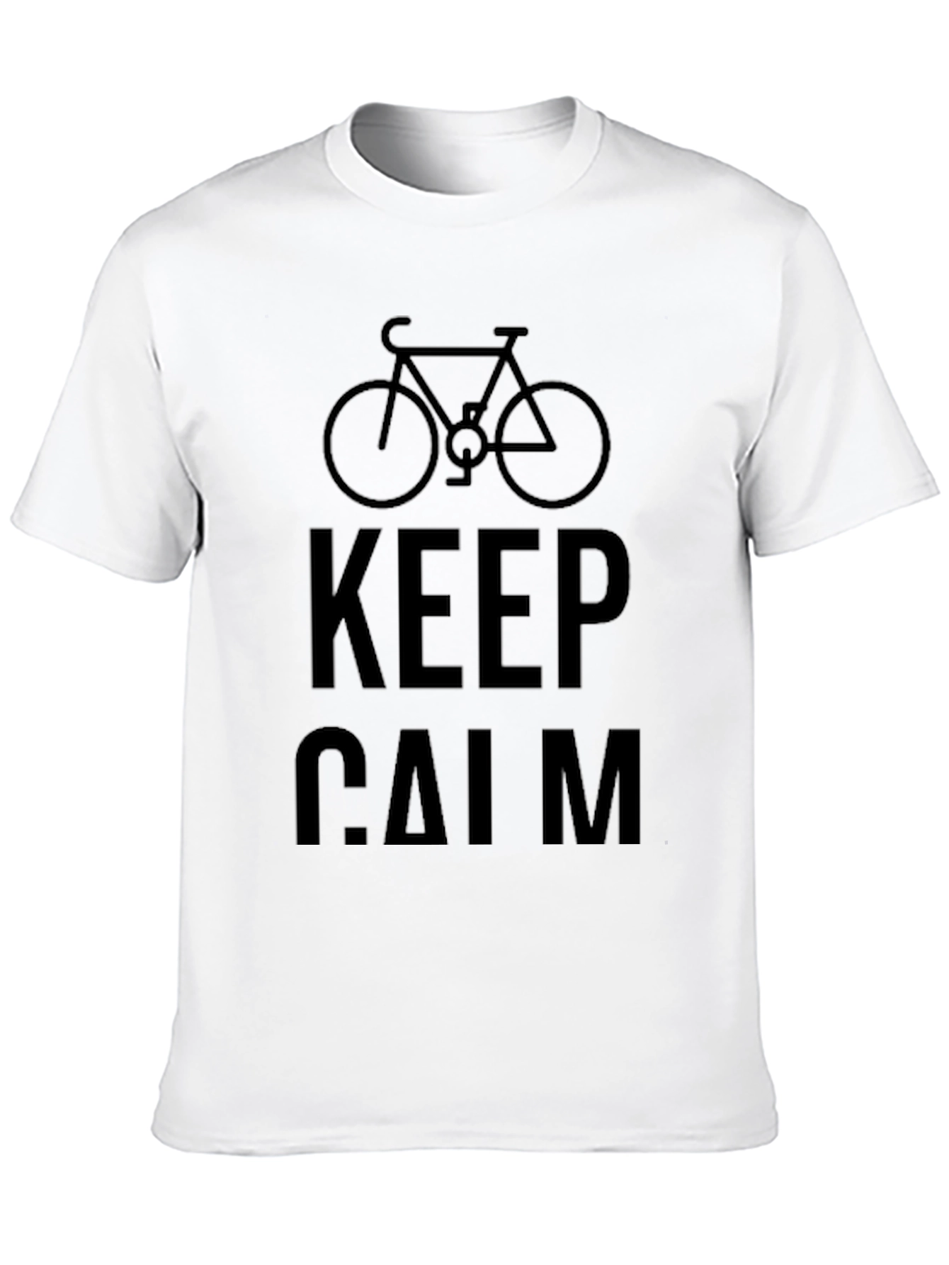 Keep Calm Bike Graphic T-Shirt - Black