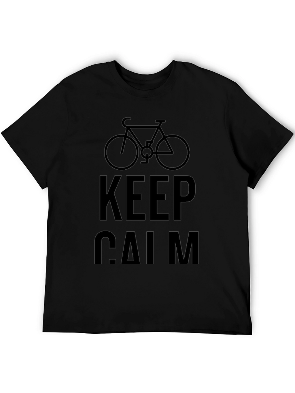 Keep Calm Bike Graphic T-Shirt - Black