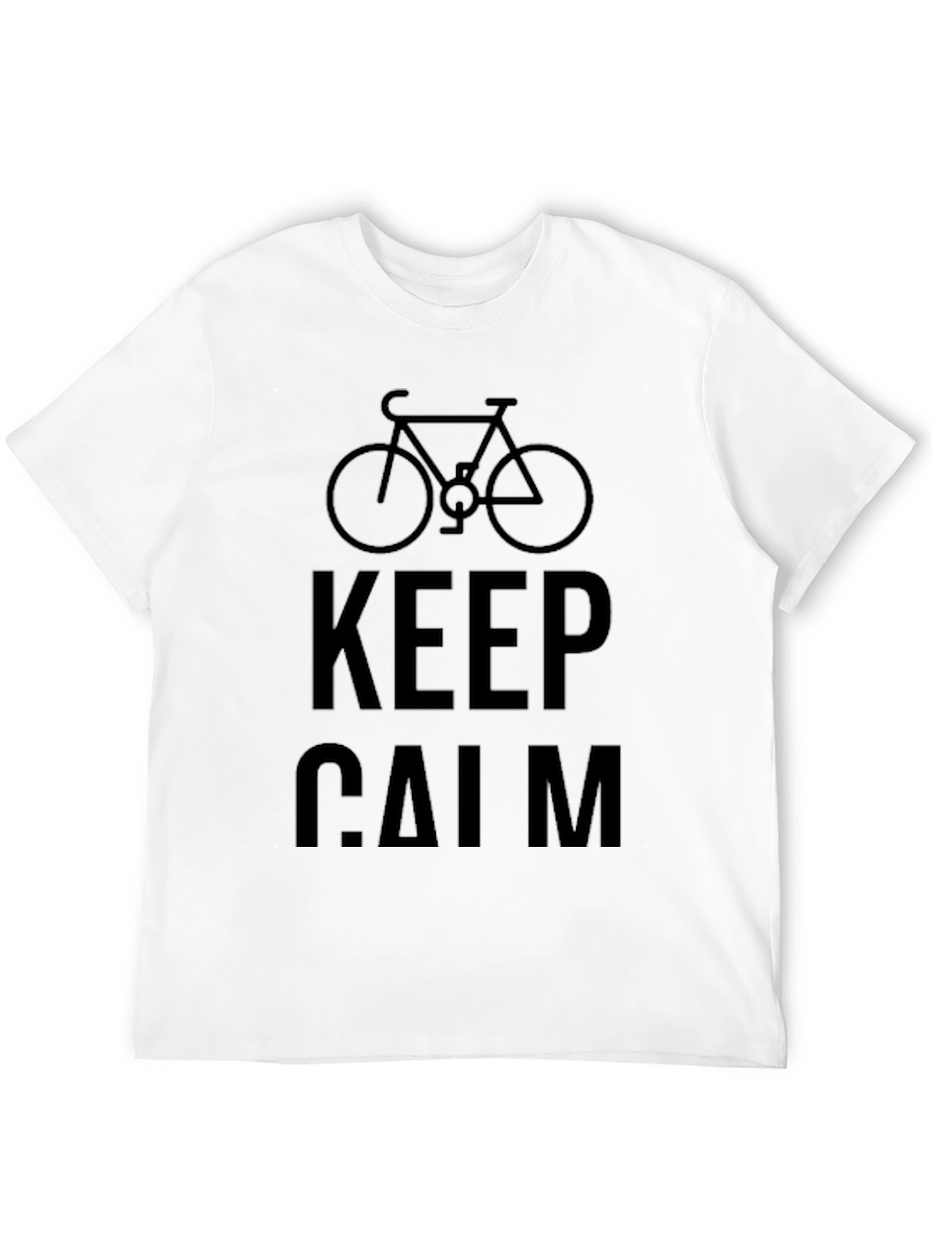 Keep Calm Bike Graphic T-Shirt - Black