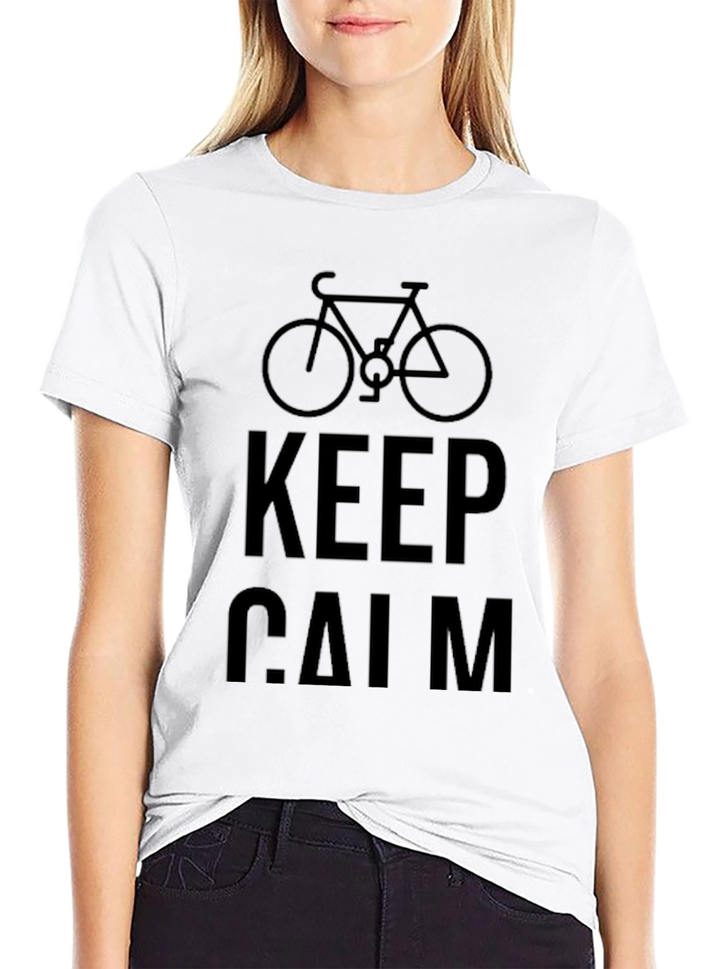 Keep Calm Bike Graphic T-Shirt - Black