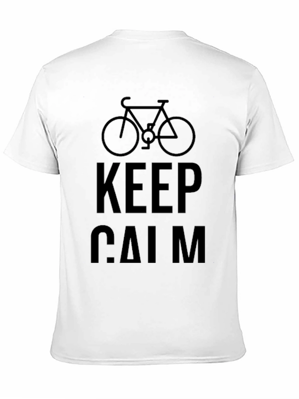 Keep Calm Bike Graphic T-Shirt - Black