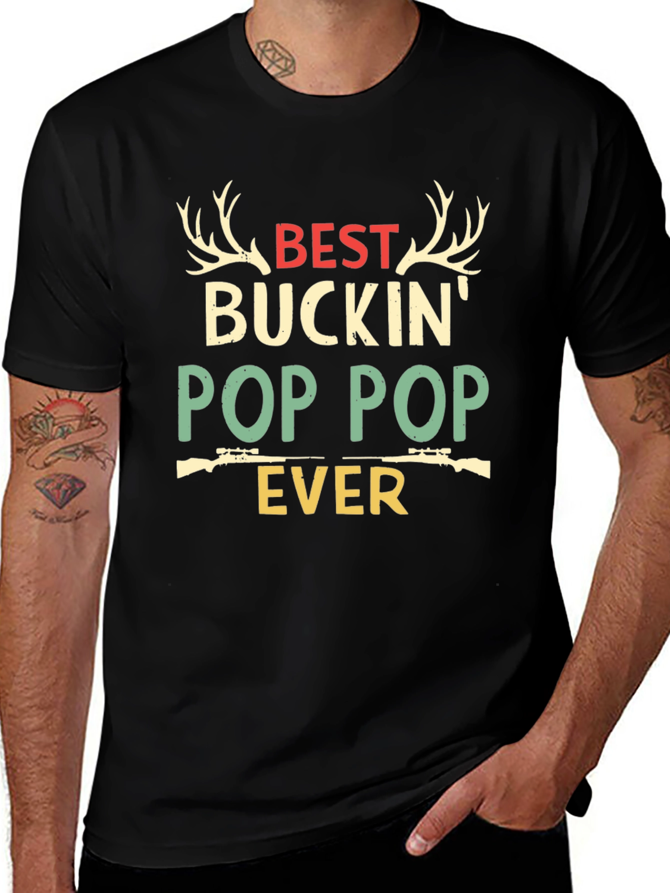 Best Buckin Pop Pop Ever Hunting T-Shirt