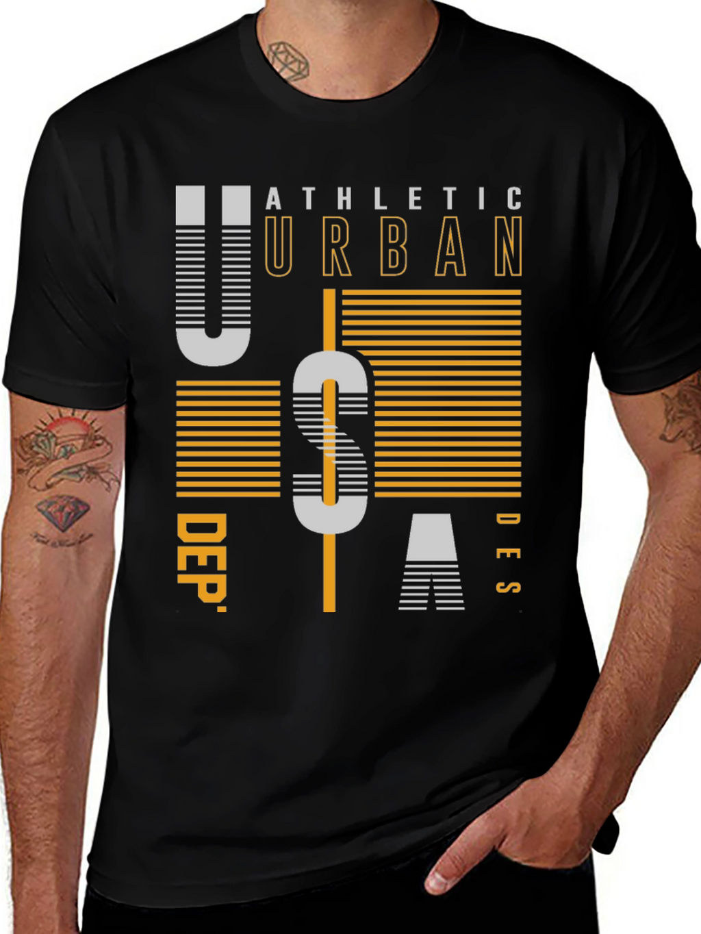 Athletic Urban USA Graphic Print Tee
