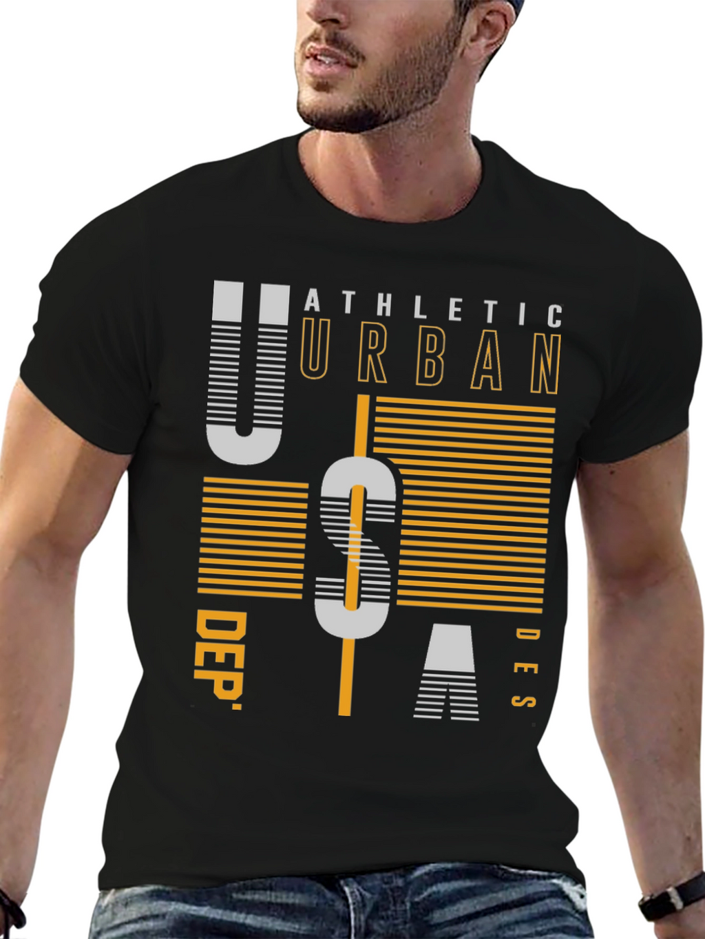 Athletic Urban USA Graphic Print Tee