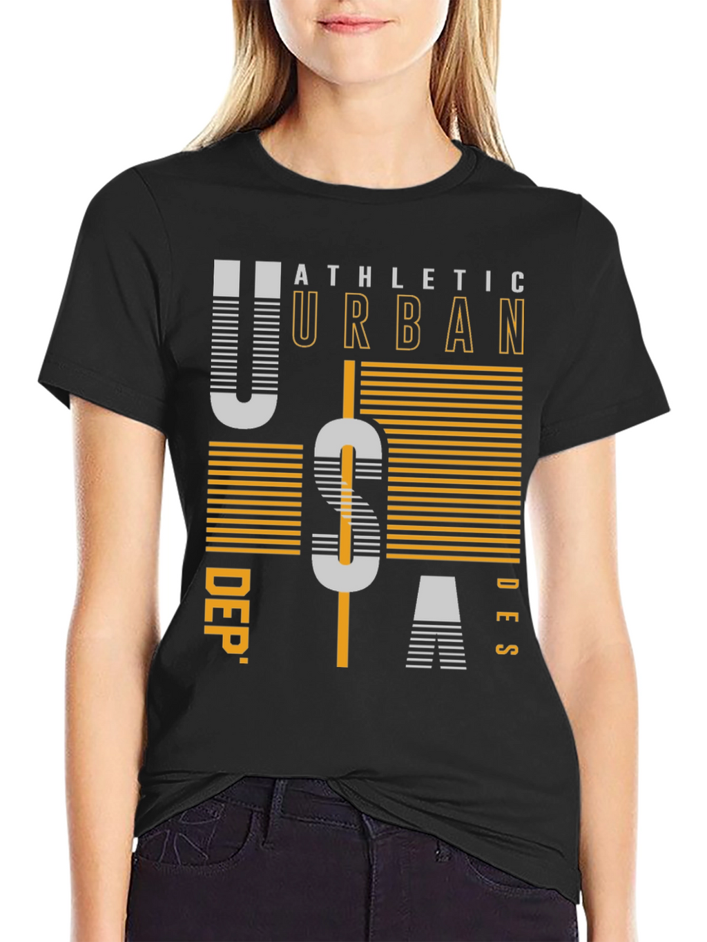 Athletic Urban USA Graphic Print Tee