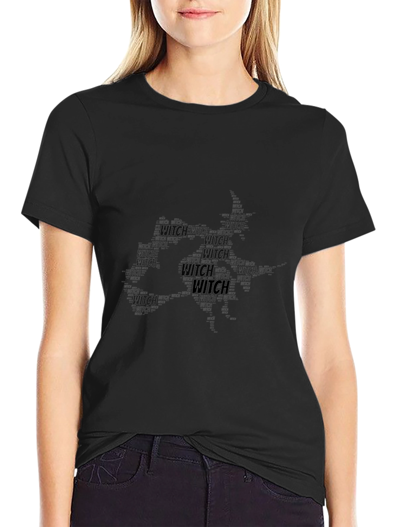 Witch Graphic Black T-Shirt
