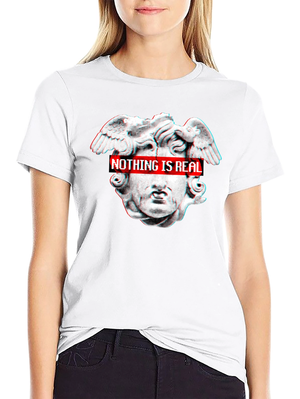 Nothing Is Real Black Graphic Tee