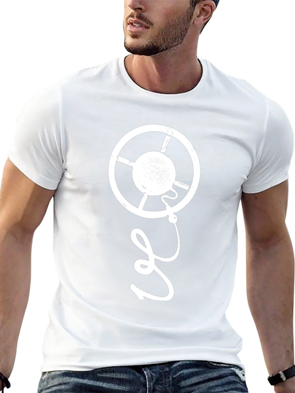 Retro Reel-to-Reel Tape Recorder Graphic T-Shirt