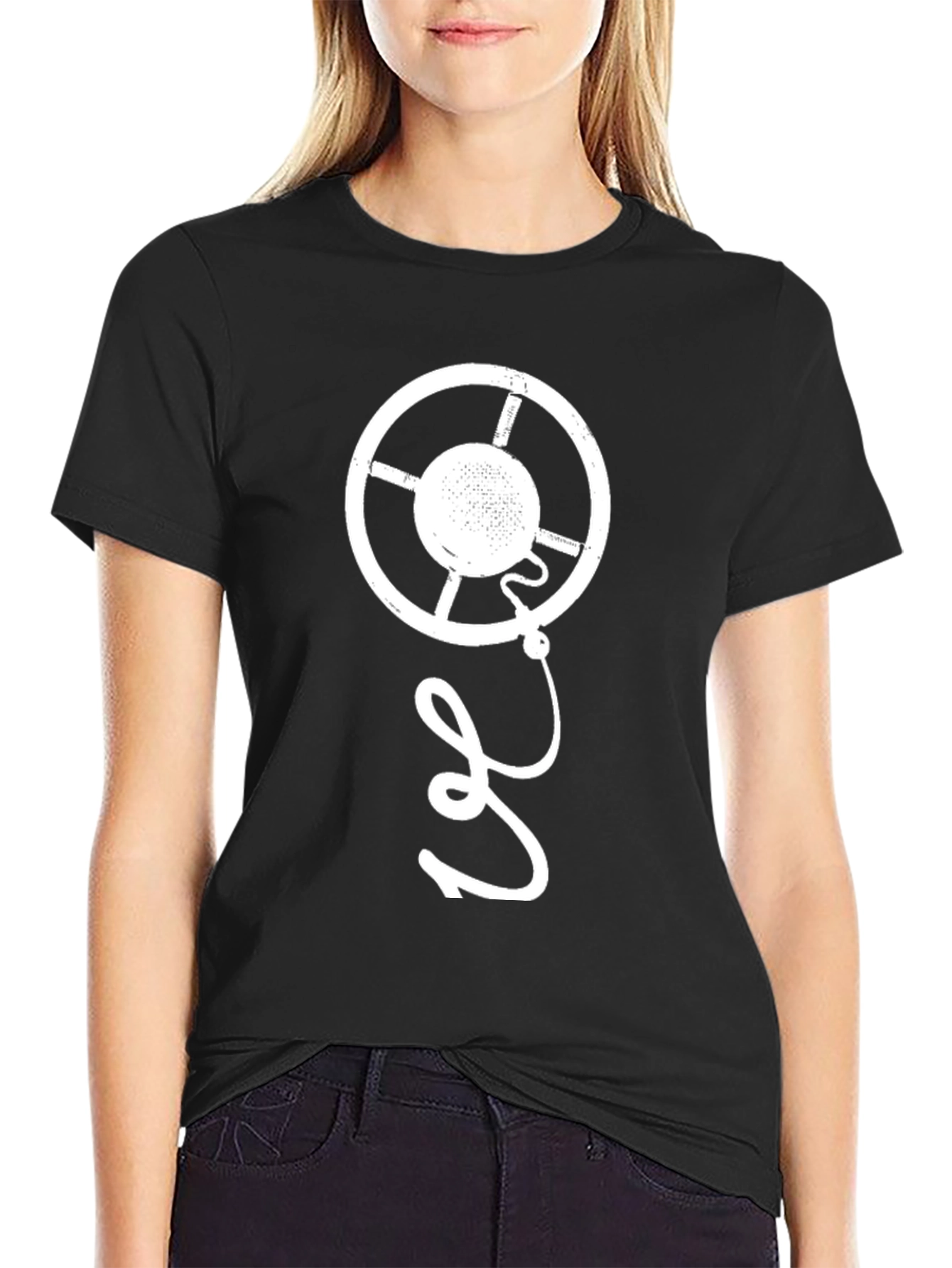 Retro Reel-to-Reel Tape Recorder Graphic T-Shirt