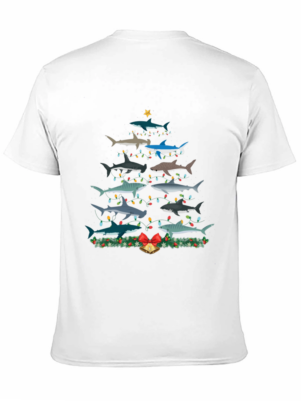 Shark Christmas Tree Graphic Tee