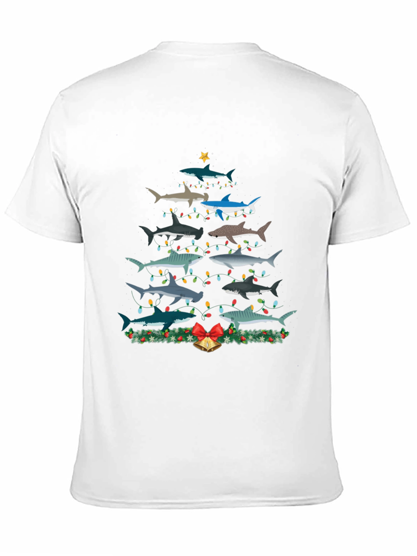 Shark Christmas Tree Graphic Tee