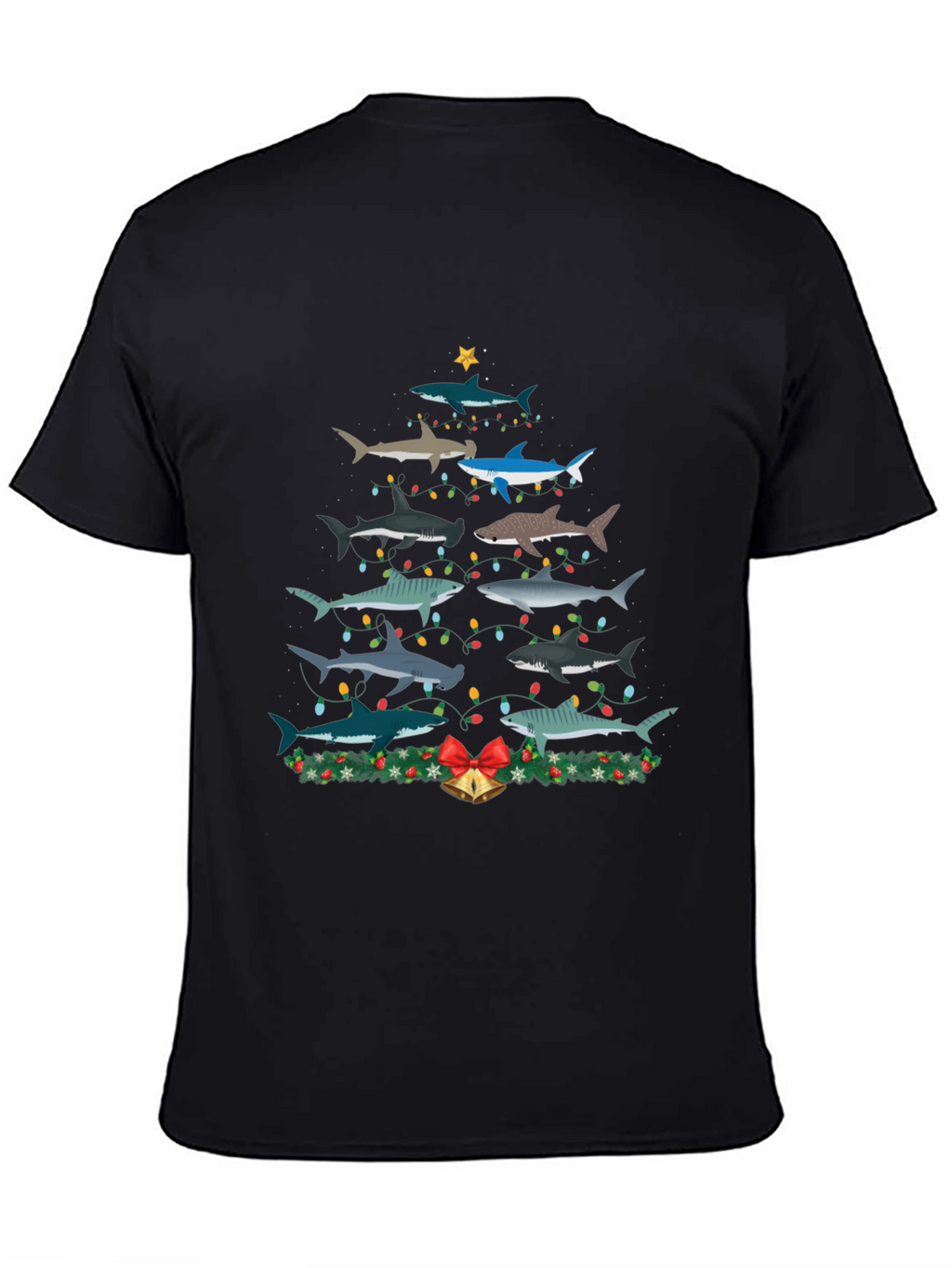 Shark Christmas Tree Graphic Tee