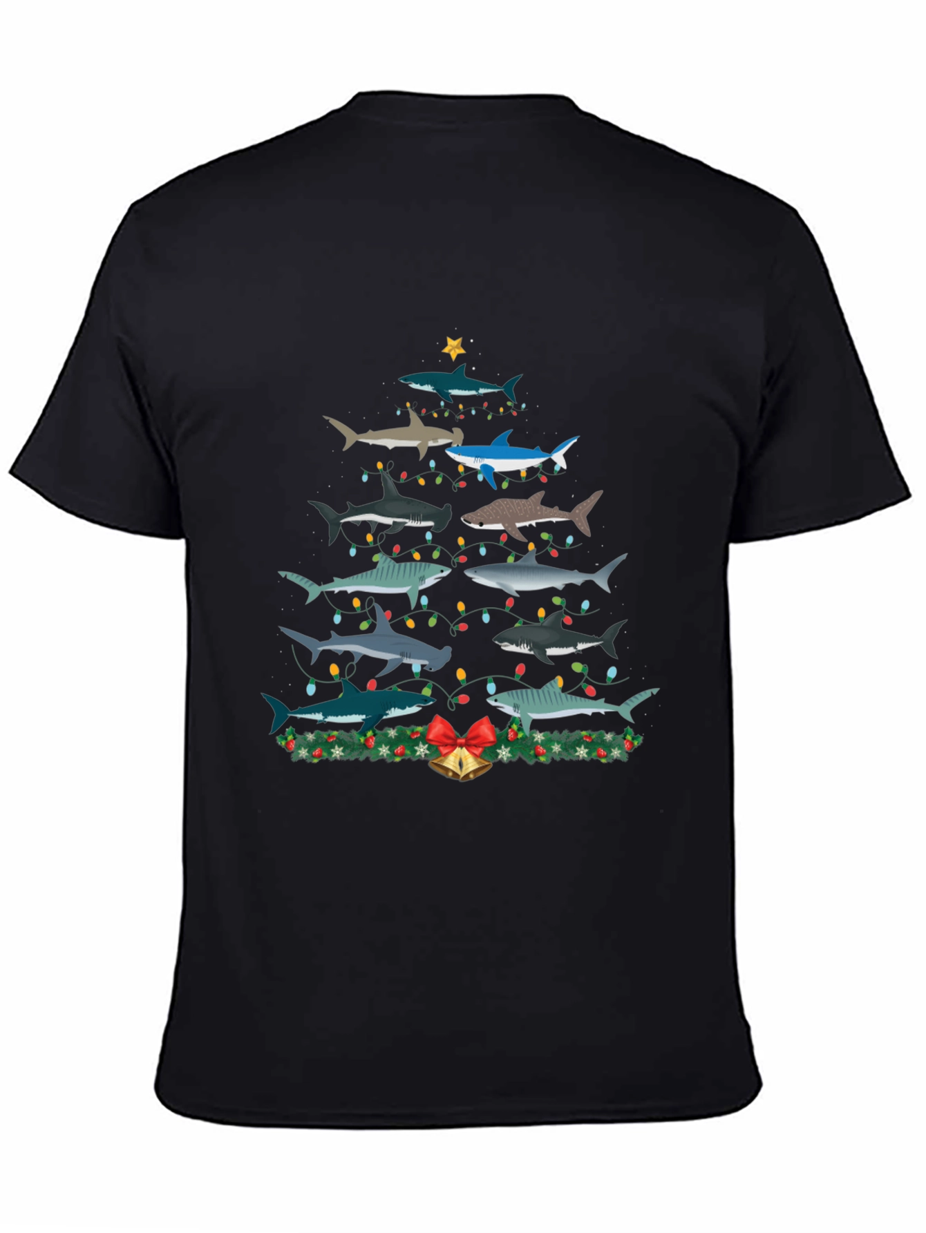 Shark Christmas Tree Graphic Tee