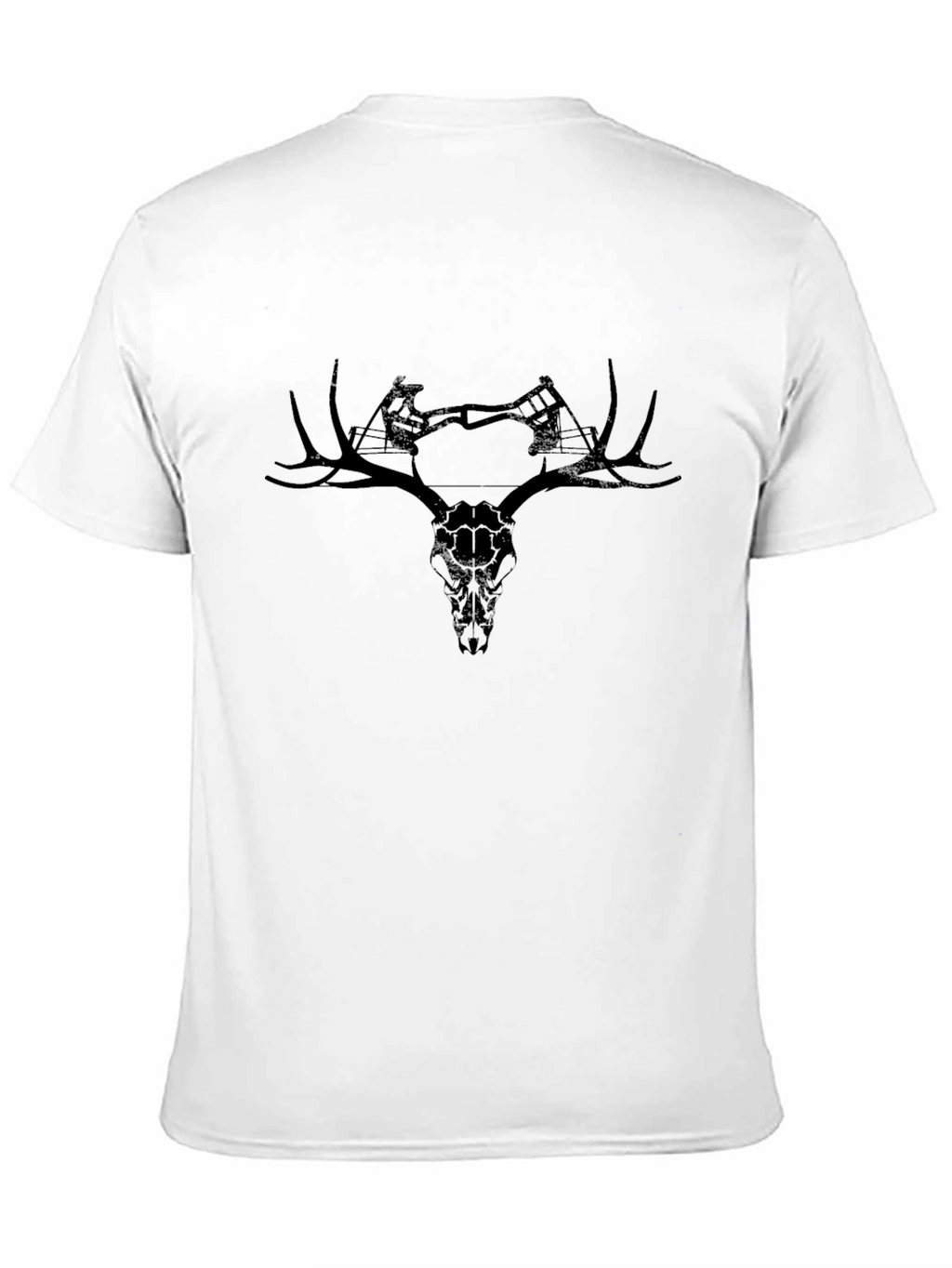Hunting Bow & Deer Skull Black Graphic Tee