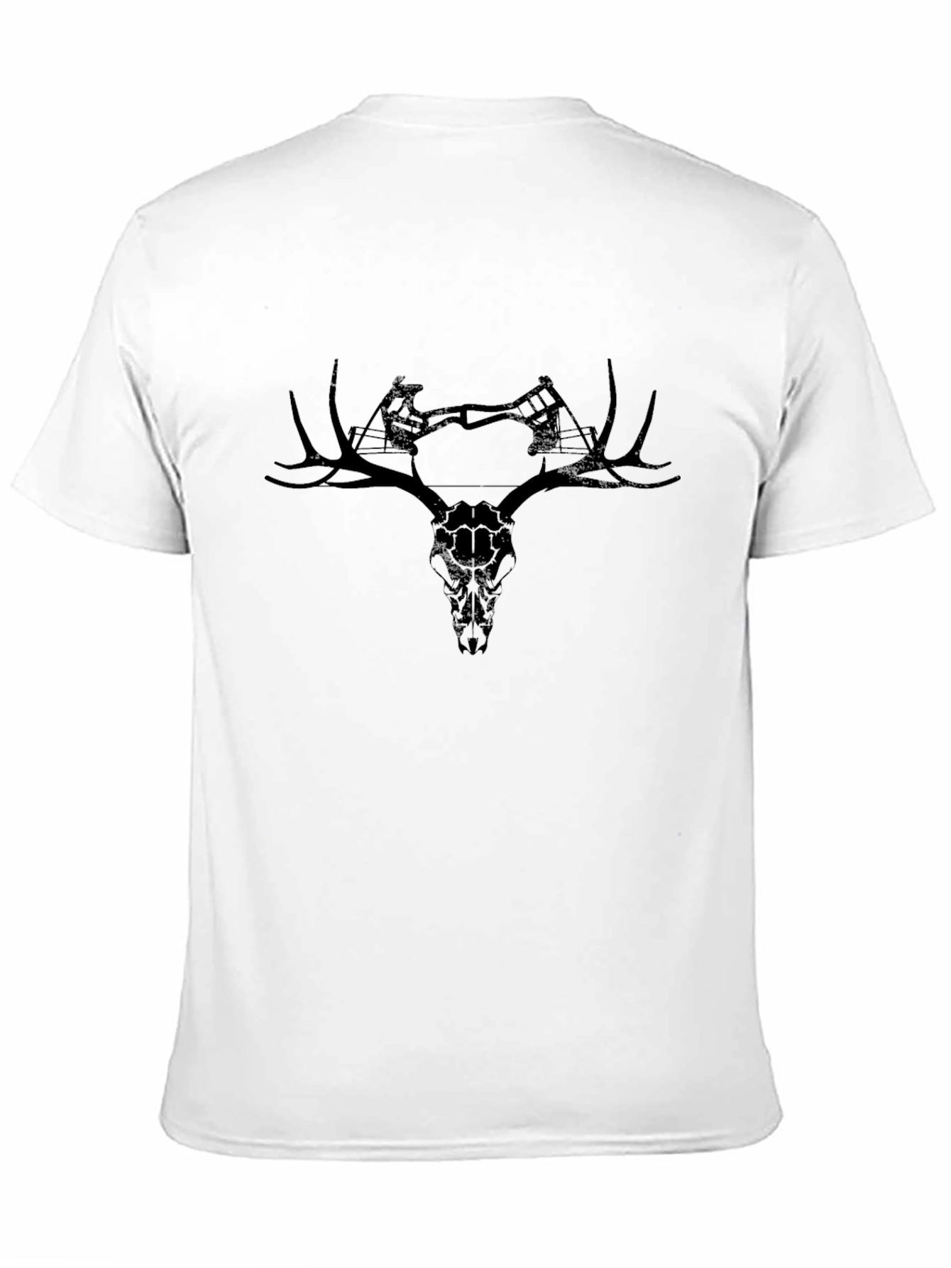 Hunting Bow & Deer Skull Black Graphic Tee