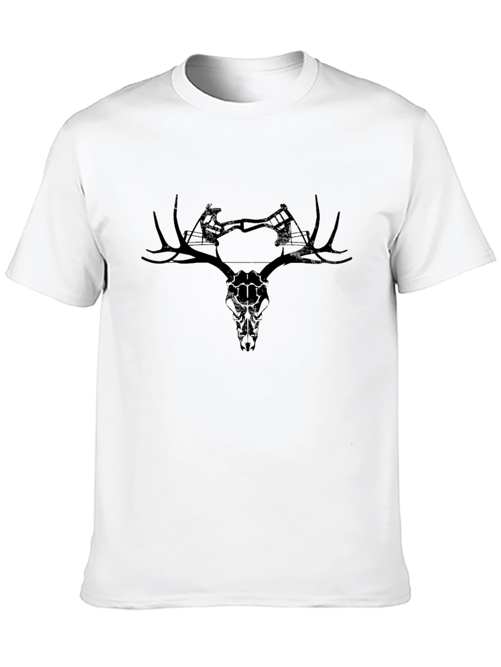 Hunting Bow & Deer Skull Black Graphic Tee