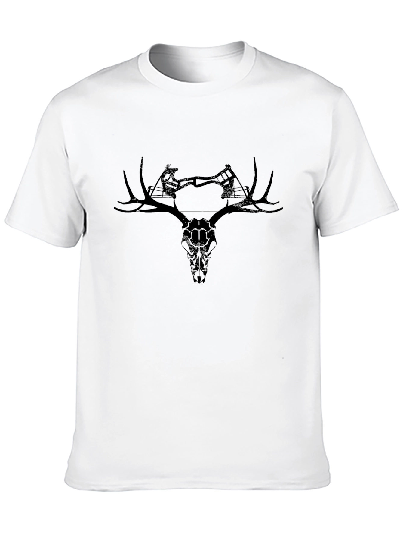 Hunting Bow & Deer Skull Black Graphic Tee
