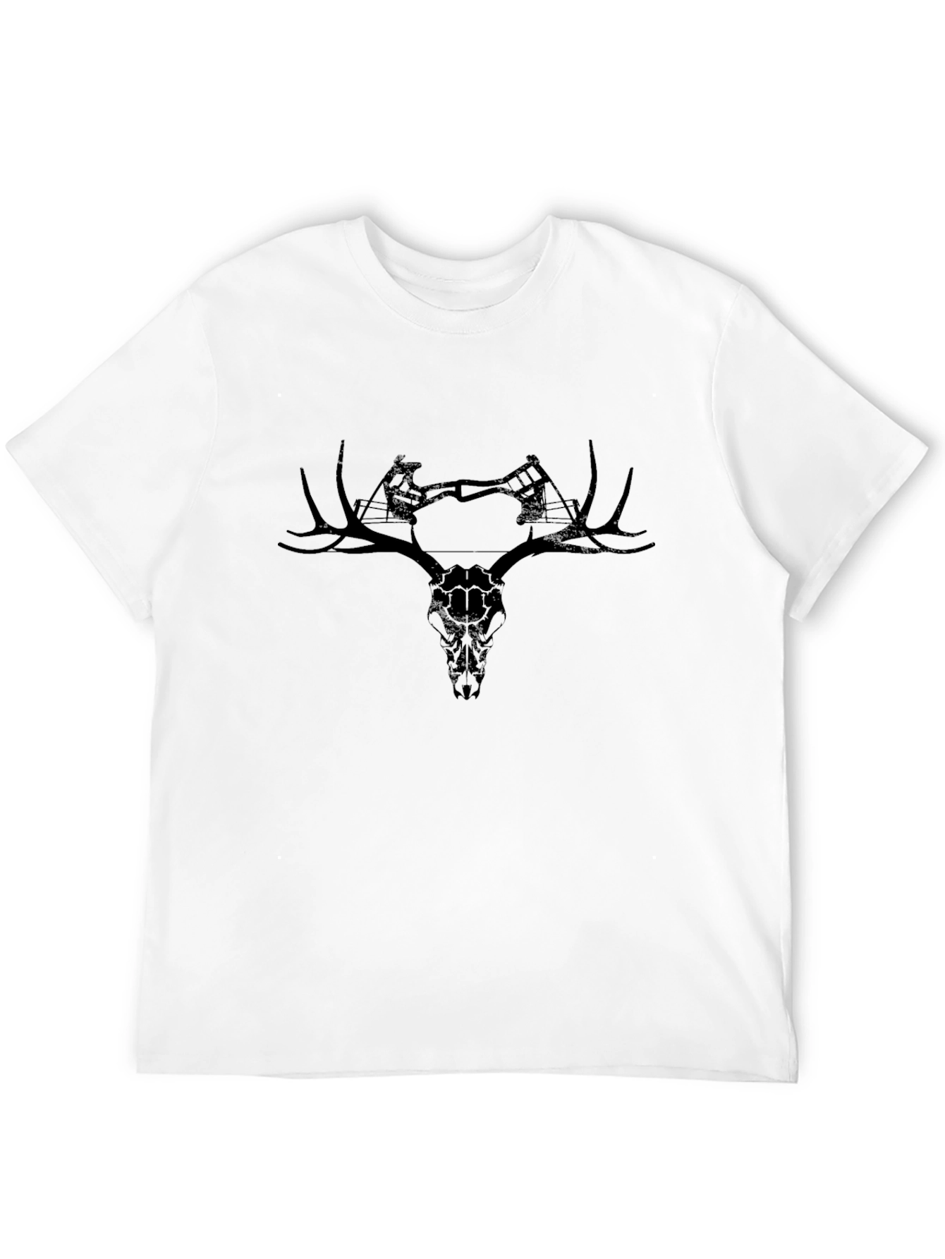 Hunting Bow & Deer Skull Black Graphic Tee