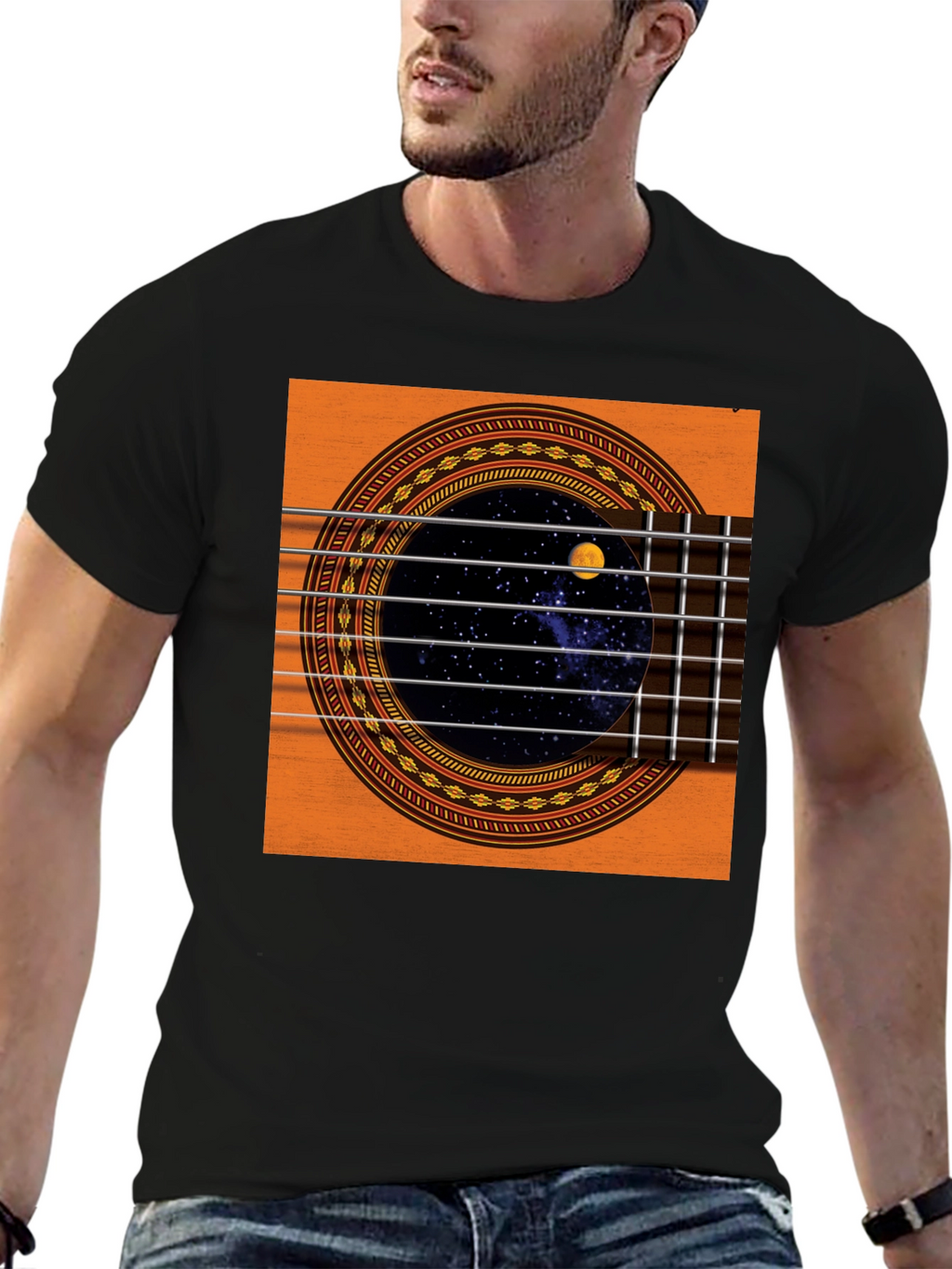 Guitar Space T-Shirt - Black