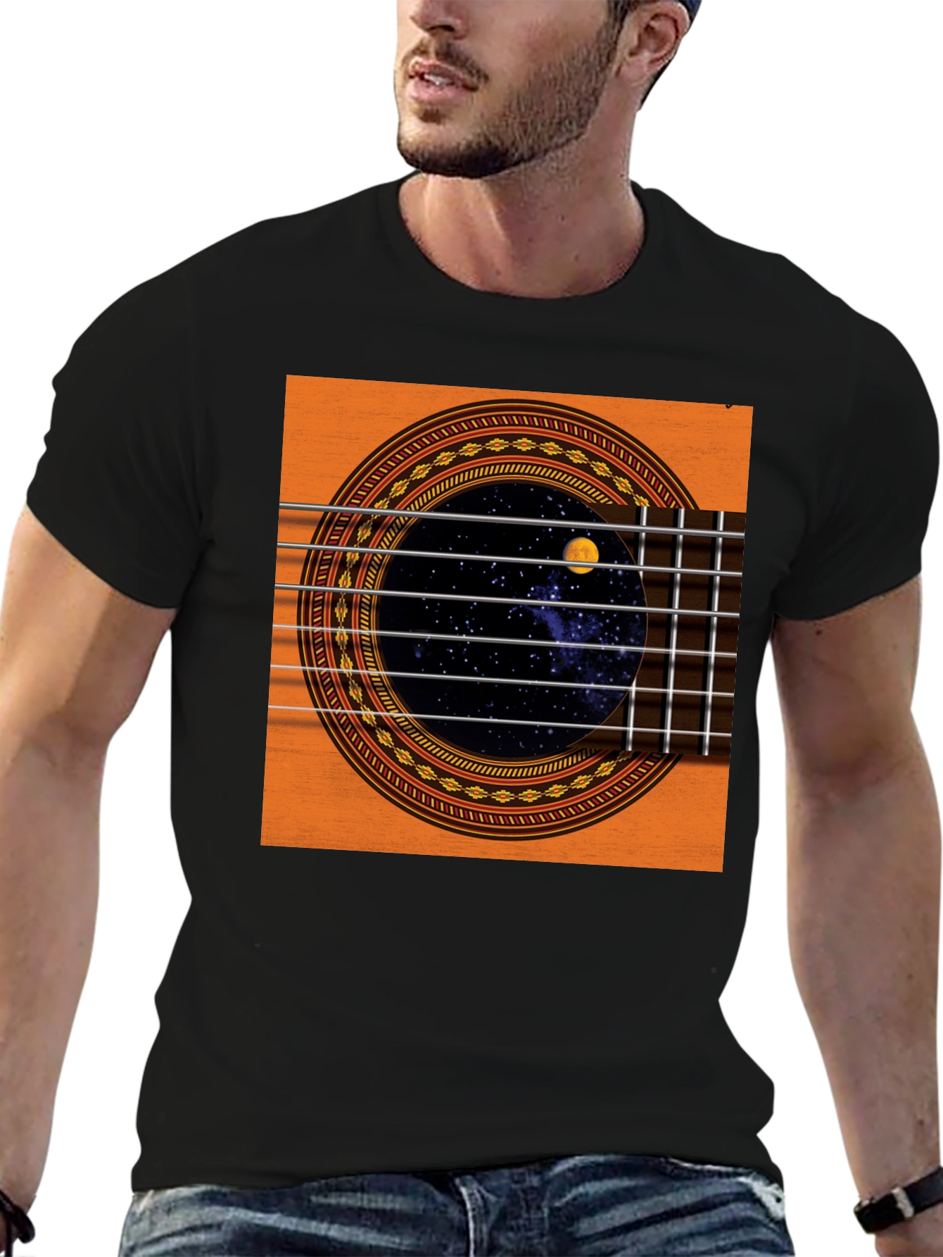 Guitar Space T-Shirt - Black