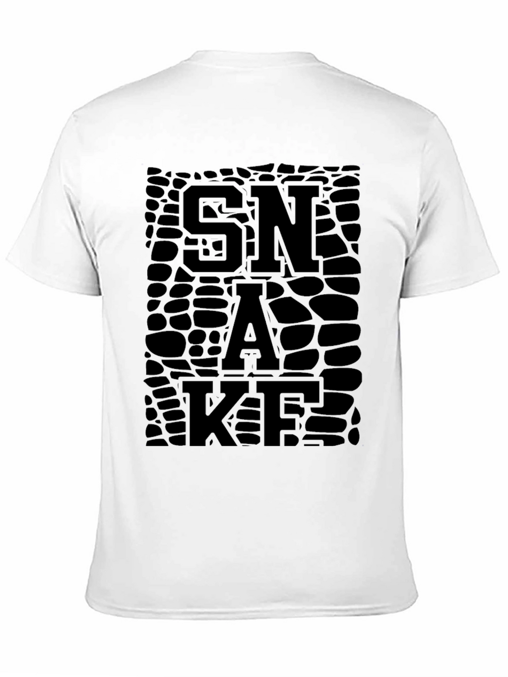 SNAKE Skin Textured Graphic T-Shirt - Black
