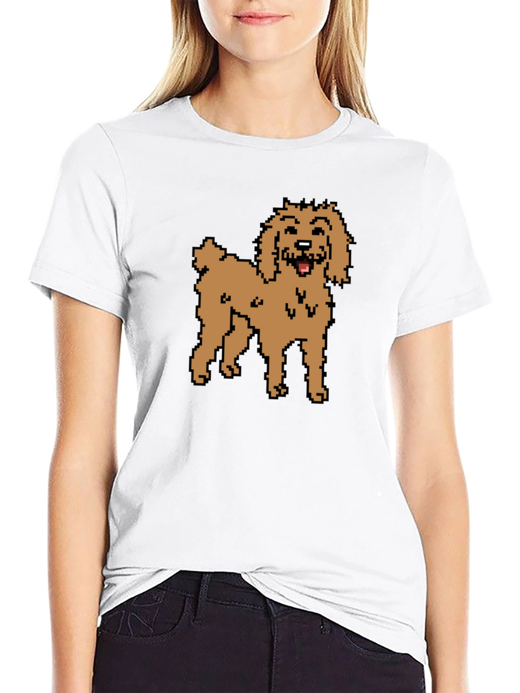 Pixel Dog T-Shirt - Cute Retro Style