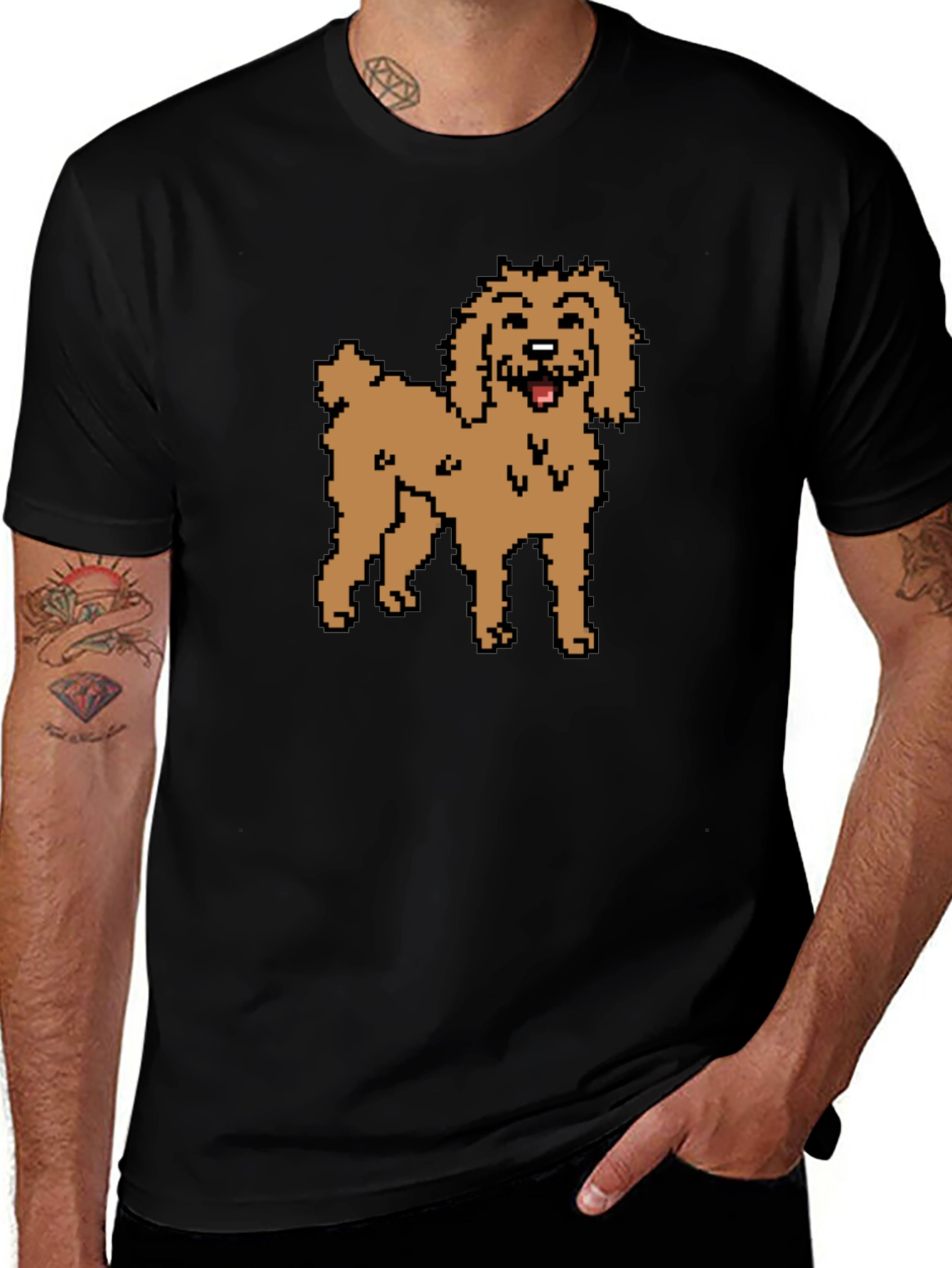 Pixel Dog T-Shirt - Cute Retro Style